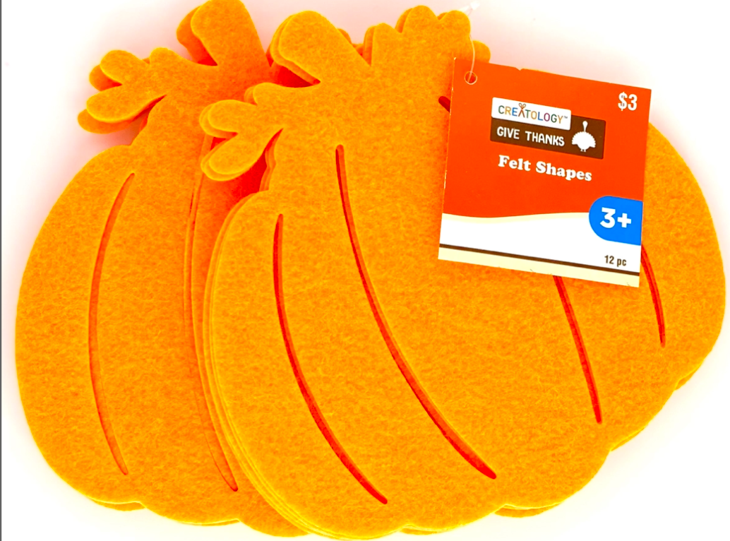 12 Felt Pumpkin