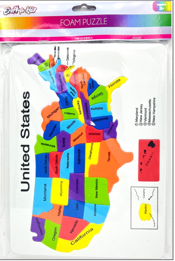 Foam Puzzle-Map Of America