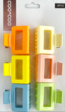 6 PC SQUARE CLAW - PASTEL