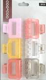 6 PC SQUARE CLAW - TRANSPARENT