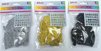 CFK-1580- 36 PIECES 2" FOAM GLITTER LETTERS STICKERS-24 PCS PER CASE - $0.75/PC