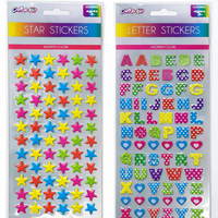 LETTERS & STAR STICKERS ASSORTMENT-$0.75