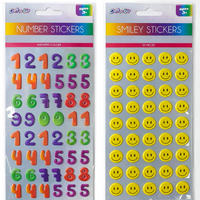 NUMBERS & SMILEY STICKERS ASSORTMENT-$0.75