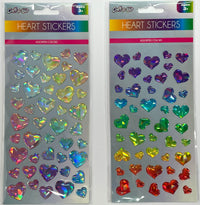 REFLECTIVE HEART STICKERS ASSORTMENT-$0.75