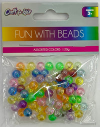 COLORFUL CLEAR ROUND BEADS - $0.75