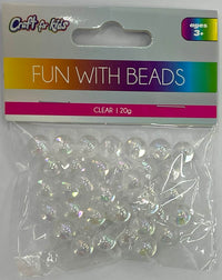 CLEAR ROUND BEADS -$0.75