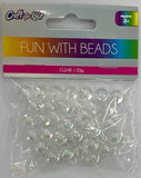 CLEAR ROUND BEADS -$0.75