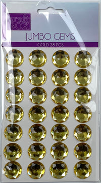 JUMBO GEMS -GOLD - $0.75 - INNER PACKING 24 PCS