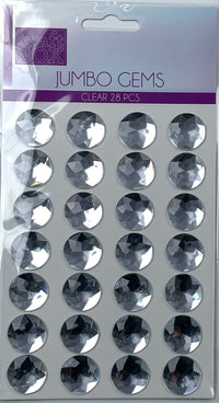 JUMBO GEMS -CLEAR - $0.75 - INNER PACKING 24 PCS