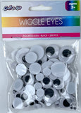 200 PCS WIGGE EYES ASSORTED SIZES- BLACK- $0.75-INNER PACKING 24 PCS