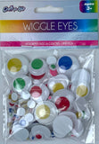 200 PCS WIGGE EYES ASSORTED COLORS & SIZES- $0.75-INNER PACKING 24 PCS