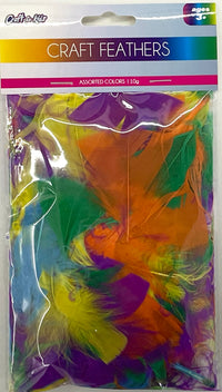 CRAFT FEATHERS ASSORTED COLORS & SIZES  - $0.75 INNER PACKING 24 PCS (Copy)