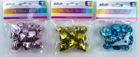 CRAFT FOR KIDS- 10 PC METALLIC BELLS ASSORTMENT - 24 PCS