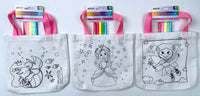 CRAFT FOR KIDS- COLOR YOUR OWN CANVAS BAG ASSORTMENT- 24 PCS