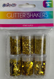 6 Pc Glitter/Confetti Shakers 5G-Gold-inner packing 24 pcs