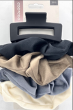 5 PC SCRUNCHIE & CLAW - STEEL