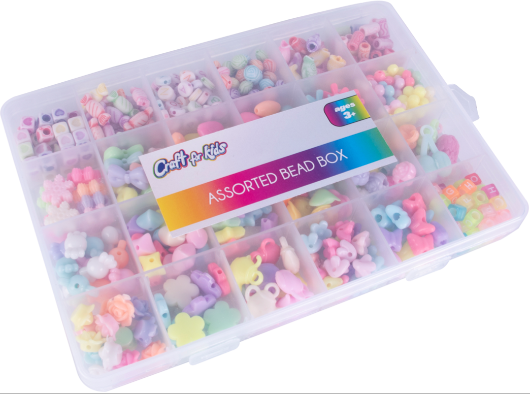 Assorted Bead Box-Pastel Colors 12 Pcs – Craft For Kids