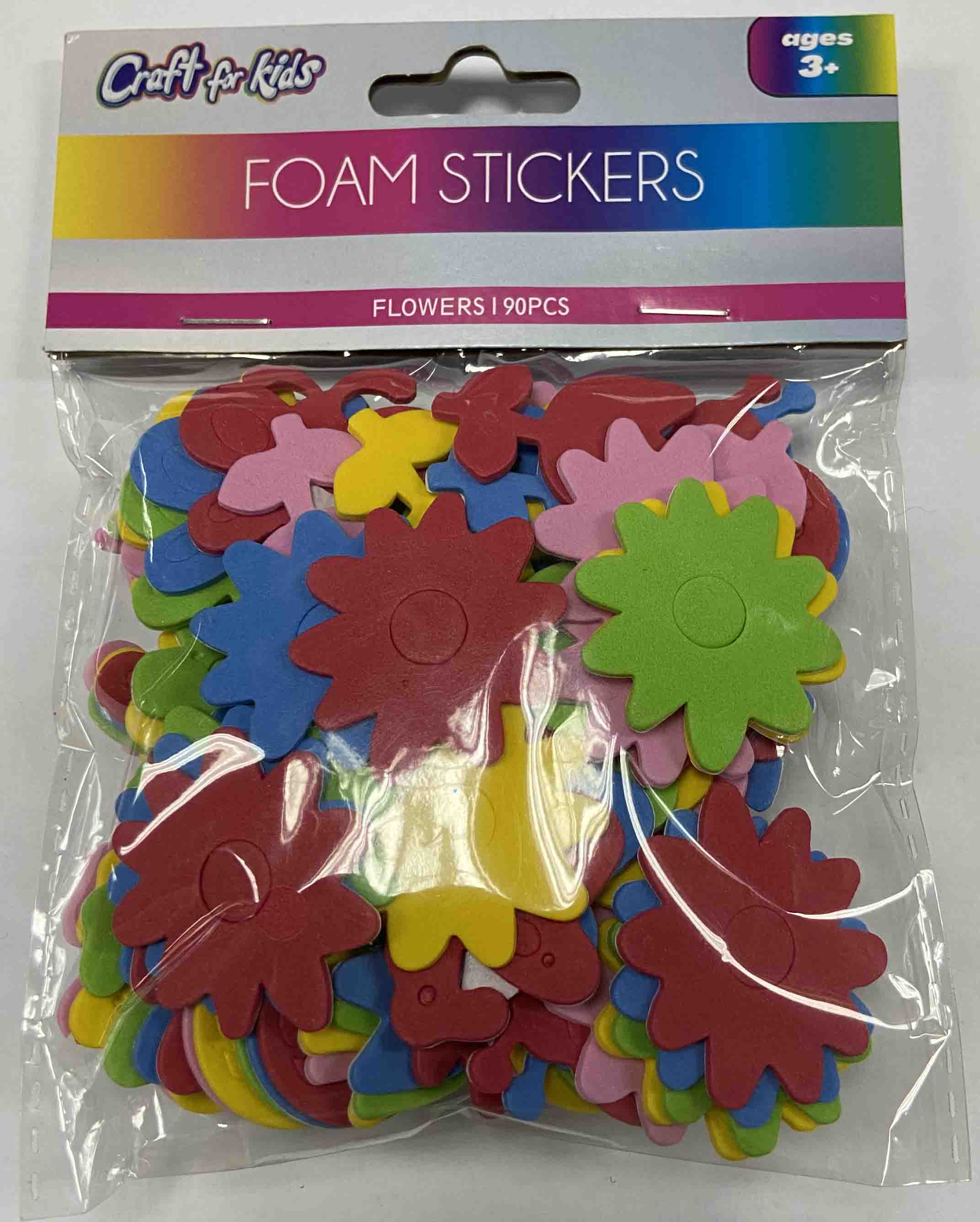 90 PCS FOAM STICKERS - FLOWERS – Craft For Kids