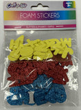 125 PCS GLITTER FOAM STICKERS - ALPHABET