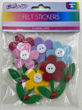 6 PCS 3D FELT FLOWER - ASSORTED COLORS