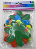 15 PCS FOAM STICKERS - FLOWER AST COLORS