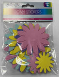 14 PCS FOAM STICKERS - PETALS AST COLORS