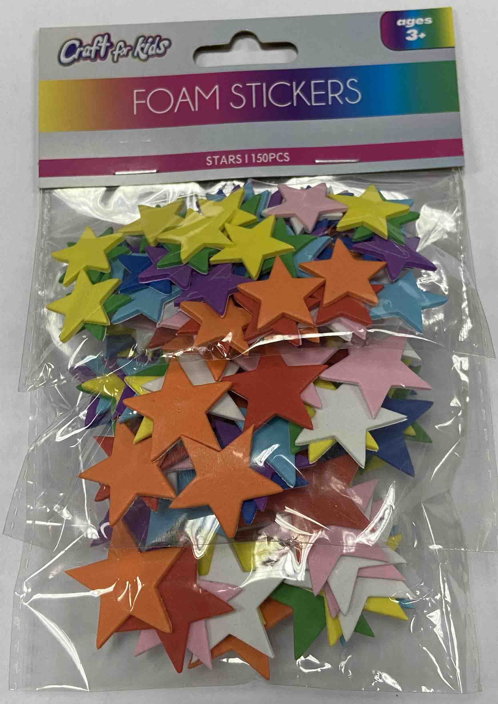 100 PCS GLITTER FOAM STICKERS - STARS – Craft For Kids