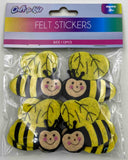 12 PCS FELT STICKERS - BEE