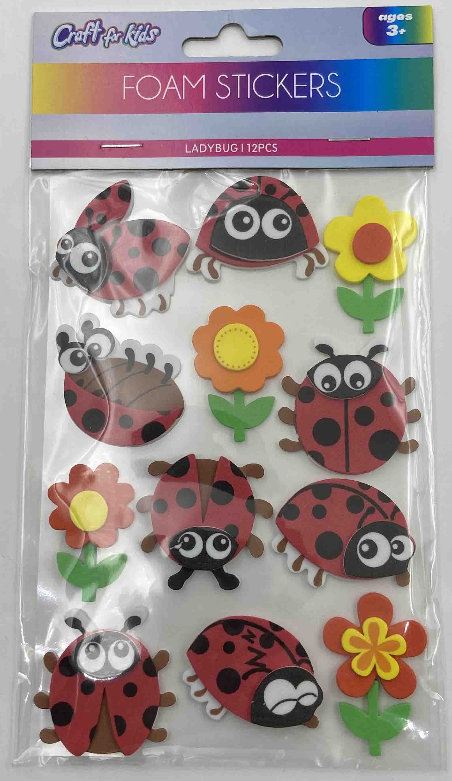 3D FOAM STICKERS - LADY BUG – Craft For Kids