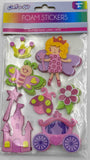 3D FOAM STICKERS W/ GLITTER UNDERLAY - FAIRY
