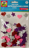 Assortment-Glitter Hearts/Stars/Crown 135Pcs