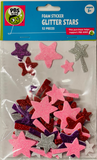 Foam Stickers Glitter Stars 52 Pcs