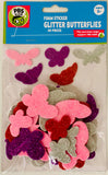 Foam Stickers Glitter Butterfly 40 Pcs