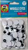Wiggle Eyes-Black 15Mm 48Pcs