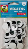 Wiggle Eyes-Black 20Mm 30 Pcs