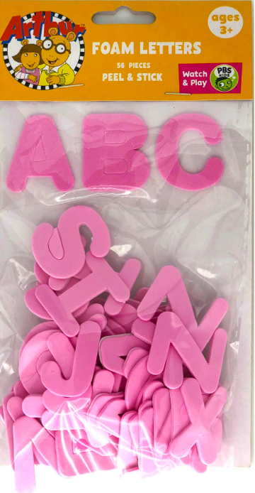 56 Foam Letters-Pink