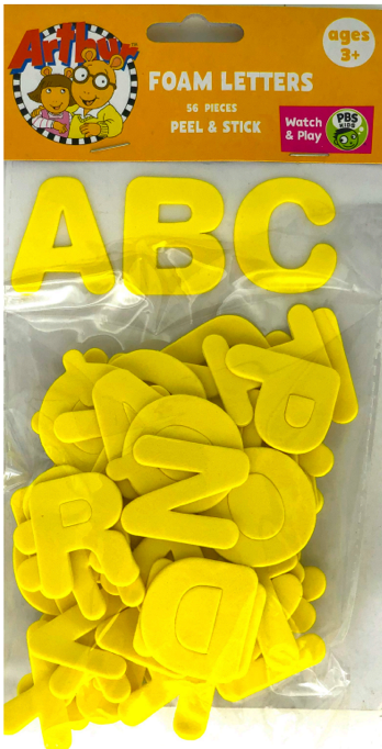 56 Foam Letters-Yellow