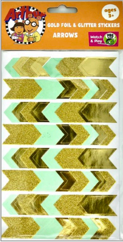 Gold Foil & Glitter Stickers-Arrows