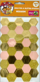 Gold Foil & Glitter Stickers-Hexagon
