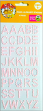 Pearl Alphabet Stickers 41 Pcs-Pink