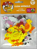 Foam Stickers With Wiggle Eyes-Farm Animals 20 Pcs