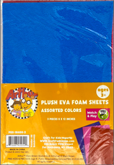 S&S Worldwide Color Splash! EVA Foam Sheets Assortment, 6 Each of