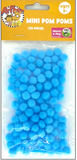 120 Mini Pom Poms 1Cm-Blue