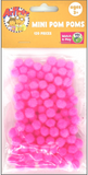 120 Mini Pom Poms 1Cm-Pink