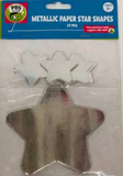 25 Pcs Metallic Paper Card Star-Silver