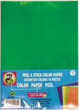 10 Pcs Color Paper Peel & Stick Asst Colors A4 Size