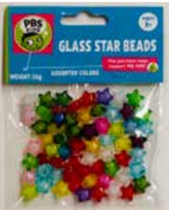 Pony Beads-Clear Assorted Colors 50G