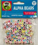 Alpha Beads White Cubes With Assorted Colors Letters 25G