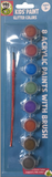 8 Acrylic Paints (25G) With Brush Set-Glitter Colors Pcs