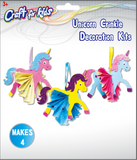 4 Pk Unicorn Crinkle Decoration Kits